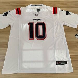 💜Drake Maye White Jersey Stitched